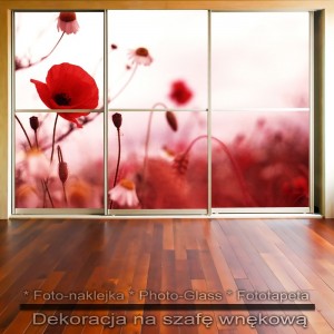 Czerwone - dekoracja na szafę