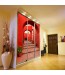Czerwone podwórze- dekoracja na szafę