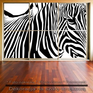 Zebra - dekoracja na szafę