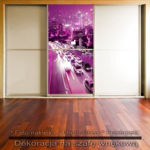 Różową szosą- dekoracja na szafę