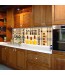 Fototapeta panoramiczna oliwki w aranżacji na ścianie w kuchni