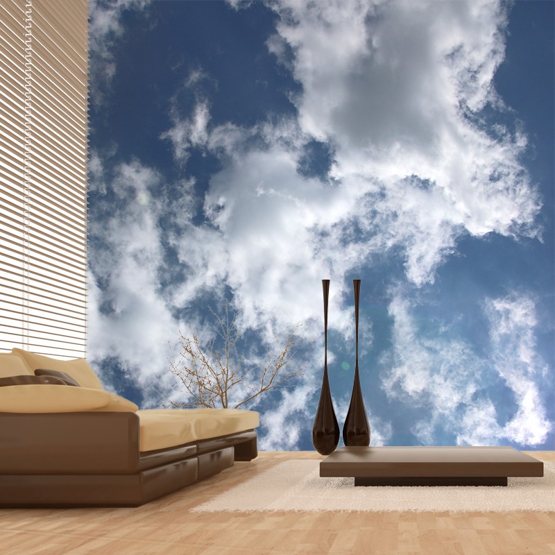 Fototapeta białe obłoki na ścianę salonu
