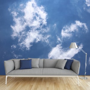 Chmury na ścianę - fototapeta w salonie