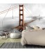 Aranżacja sypialni - most we mgle - klimatyczna fototapeta
