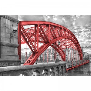 Fototapeta czerwony most Zwierzyniecki