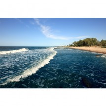 Fototapeta plaża z grzbietu fali