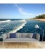 Fototapeta morze do salonu z niebieskimi dodatkami