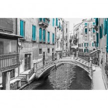 Fototapeta turkusowa uliczka w Wenecji