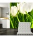 Fototapeta zielone tulipany w aneksie kuchennym
