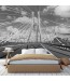 Fototapeta w sypialni - aranżacja z mostem Rędzińskim