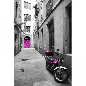 Fototapeta uliczka motocykl