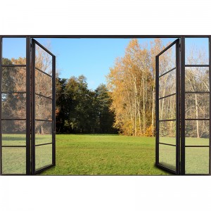 Fototapeta okno z widokiem na drzewa