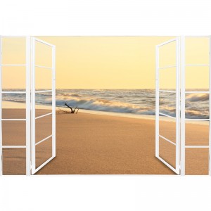 Fototapeta okno z widokiem na morze