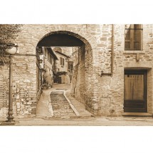 Uliczka sepia - fototapeta