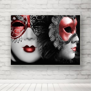 Plakat maski weneckie