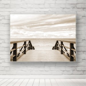 Plakat pomost w sepii