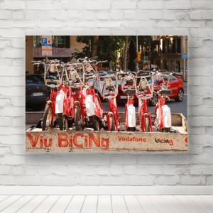 Plakat rowery na przyczepce