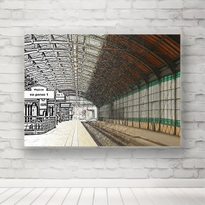 Plakat peron kolejowy