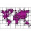 Fototapeta fioletowa mapa świata