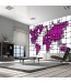 Tapeta fioletowa mapa świata