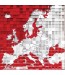 Fototapeta czerwona mapa Europy