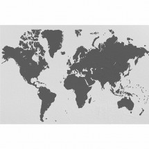 Fototapeta mapa świata czarno biała