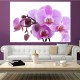 Fototapeta na ścianę fioletowa orchidea w aranżacji salonu