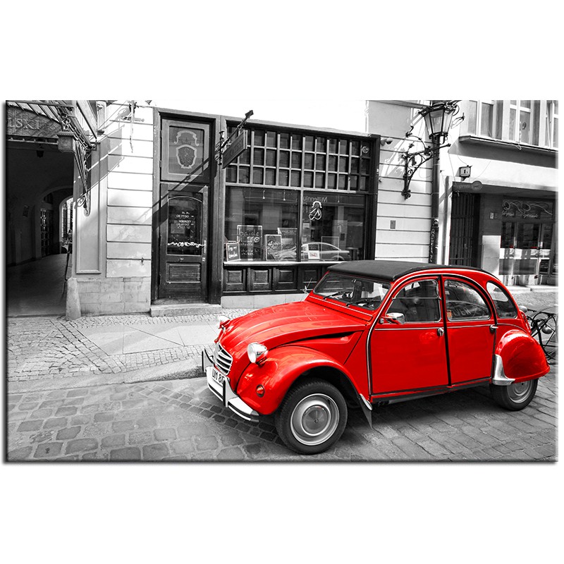 Obraz czerwony samochód i Wrocław nr 70069