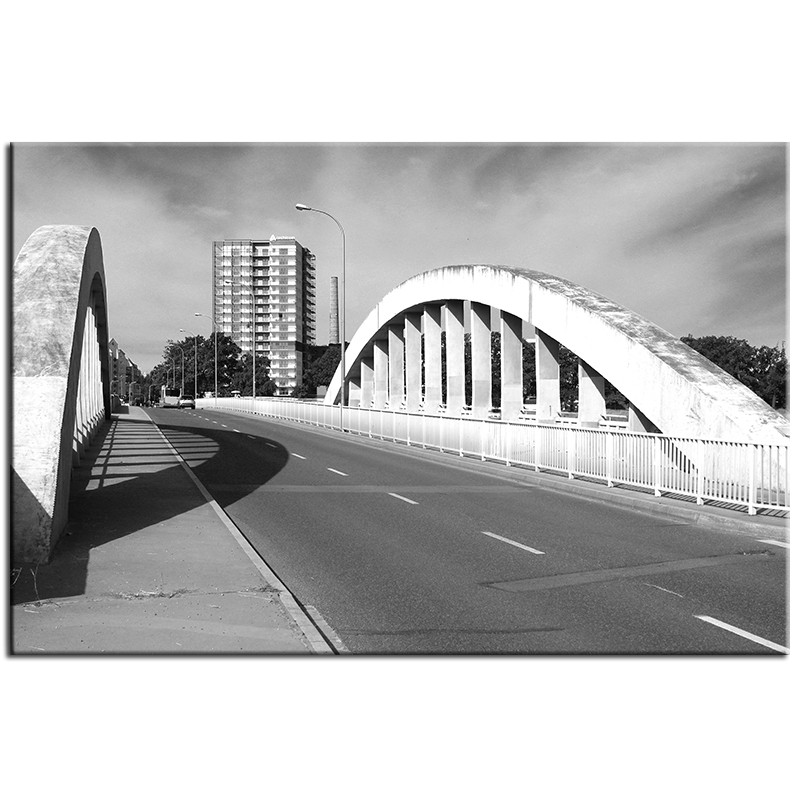 Obraz most Warszawski Wrocław - Czarno biały