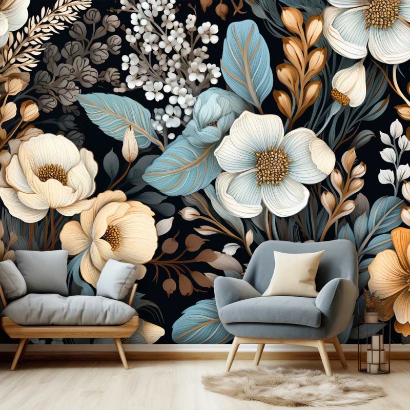 Fototapeta BOHO - Malowany kwiat