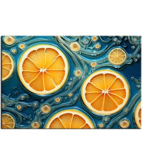 Obraz pomarańcze w abstrakcji nr 70079