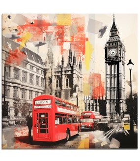 Kolaż Londynu - Obraz na płótnie nr 10055