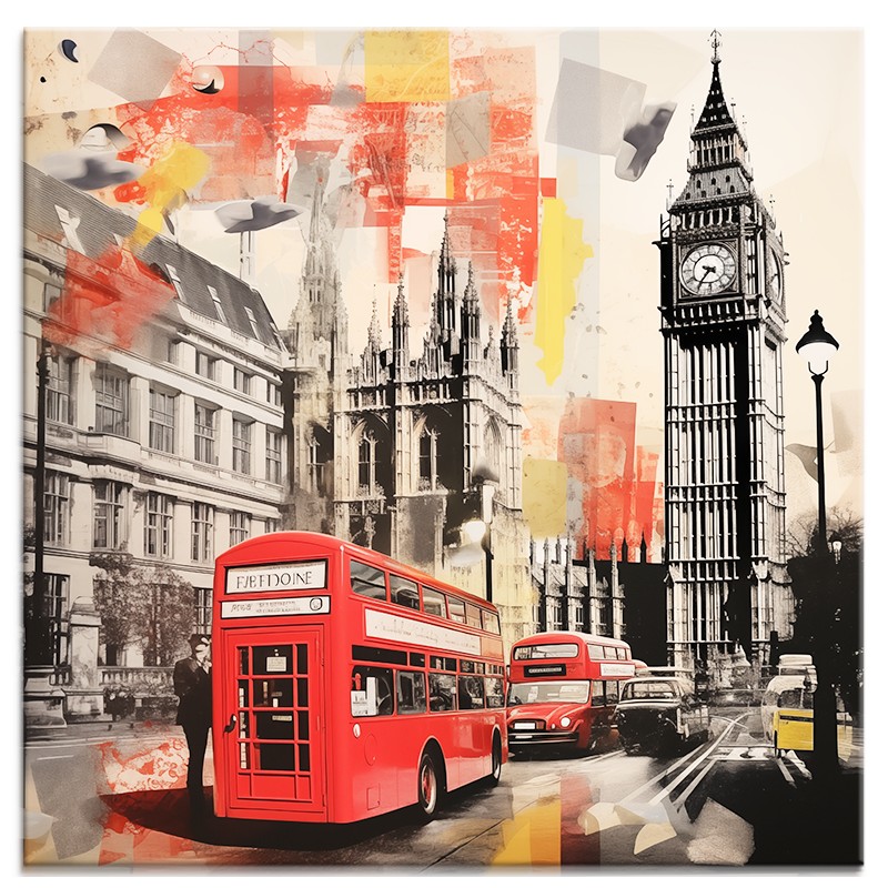 Kolaż Londynu - Obraz na płótnie nr 10055