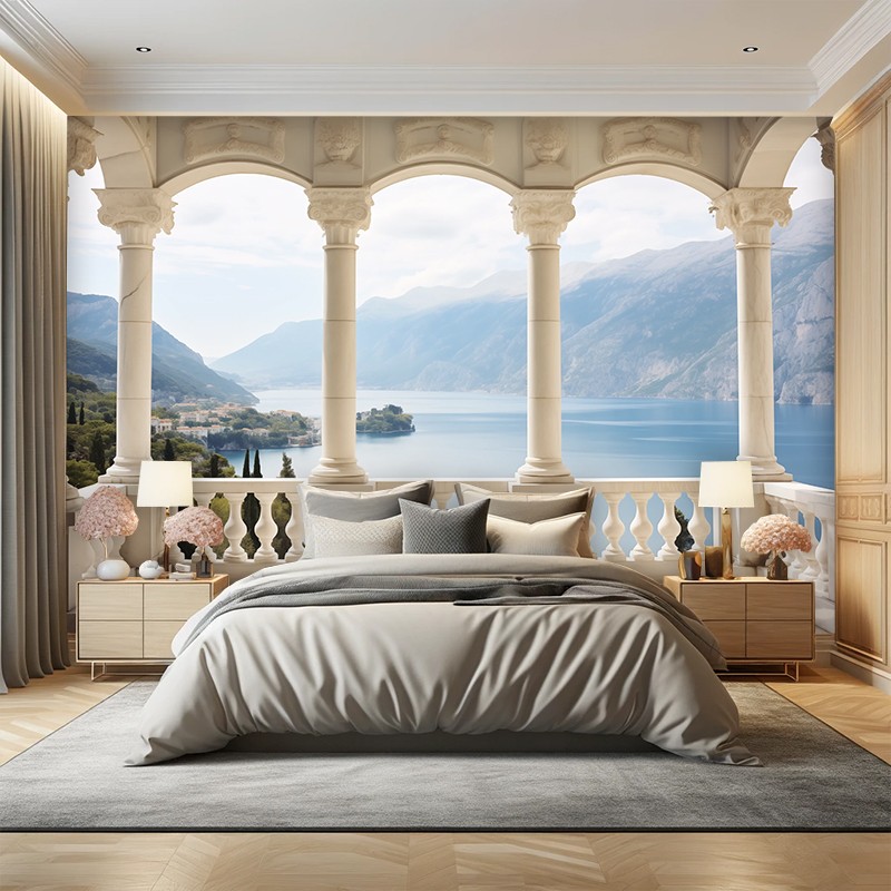 Fototapeta kolumny na tarasie