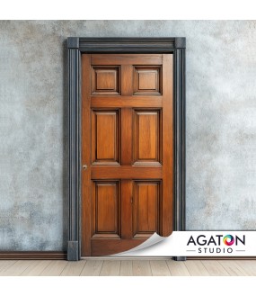 Drewniane Tłoczenia - Naklejka na drzwi - nr N-80101