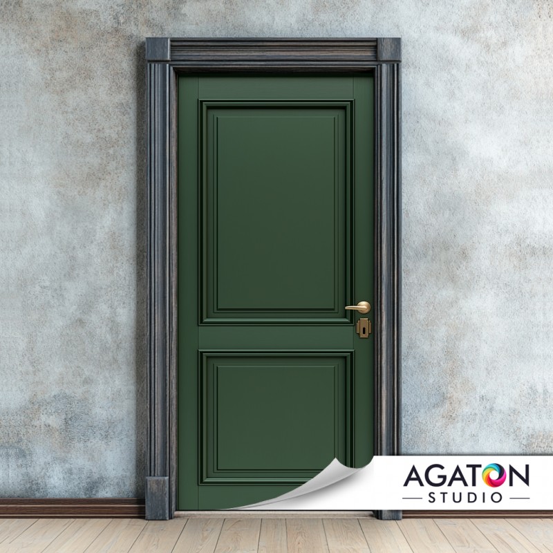 Szmaragdowa Elegancja - Okleina na drzwi nr N-80109