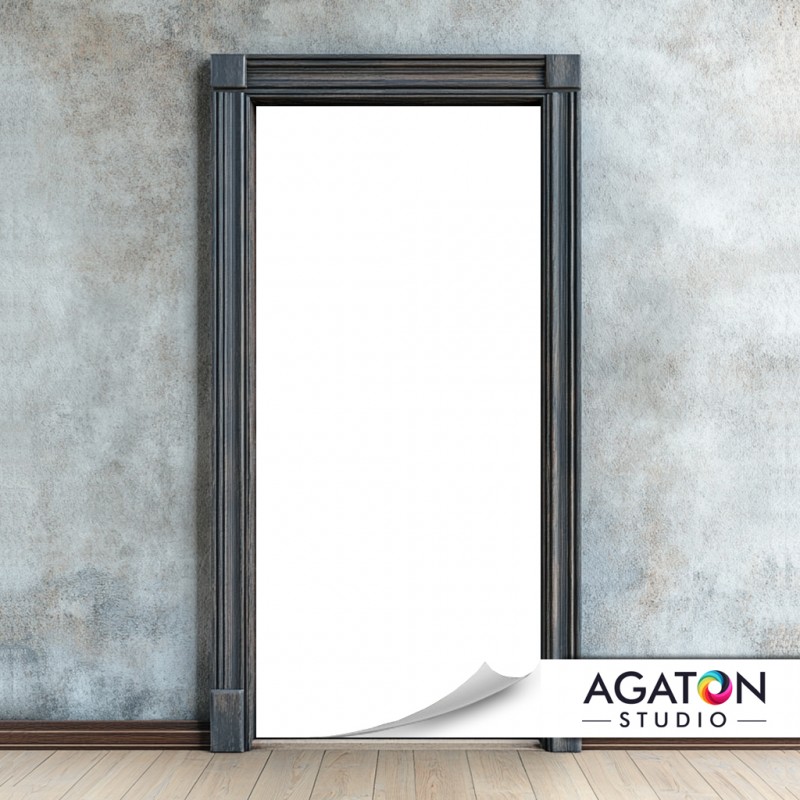 Biała Okleina | Naklejka na drzwi nr N-80112