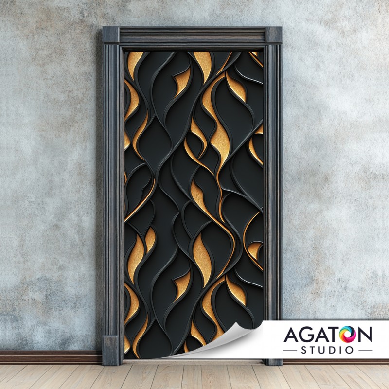 Czarne Złoto | Naklejka na drzwi nr N-80115
