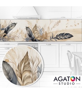 Malowane Pióra - Fototapeta Kuchenna
