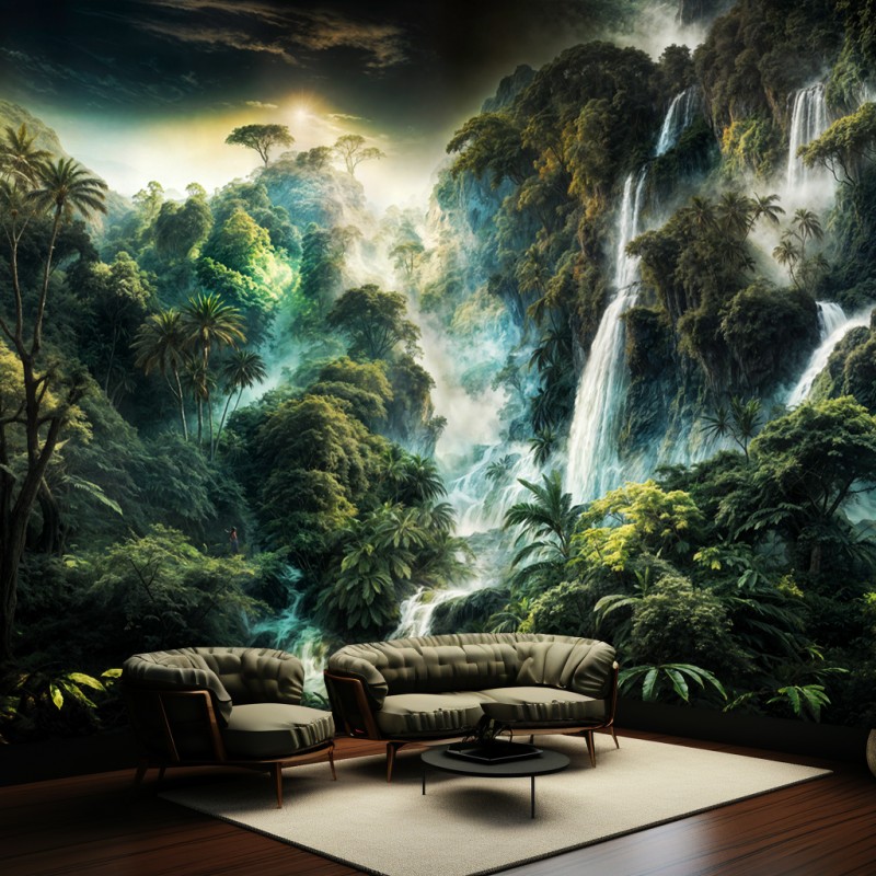 Tapeta Wodospad do Salonu