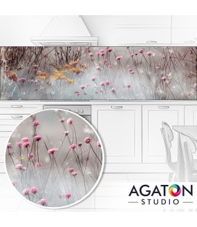 Łąka o Świcie - Naklejka Kuchenna