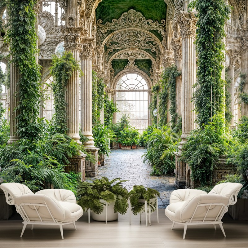 Fototapeta Zielona Kolumnada w Oranżerii