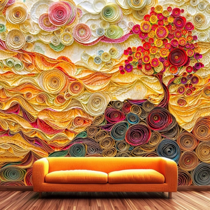 Fototapeta Papierowe Drzewo do Salonu