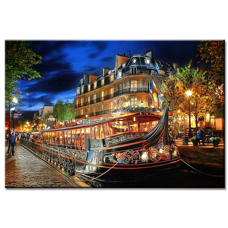 Obraz Paryska noc na barce nr 10199
