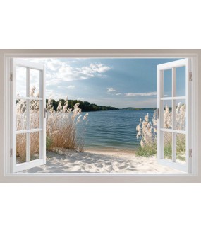 Fototapeta Okno z Widokiem na Jezioro