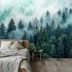 Tapeta na ścianę Las we Mgle