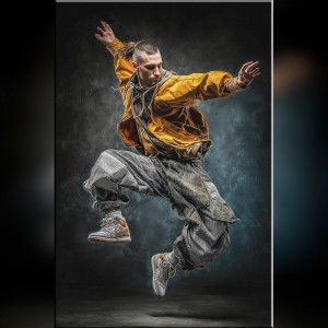 Fototapeta House Dance – nowoczesna grafika z tancerzem w ruchu, projekt Agaton Studio