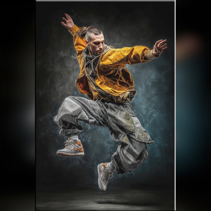 Fototapeta House Dance – nowoczesna grafika z tancerzem w ruchu, projekt Agaton Studio