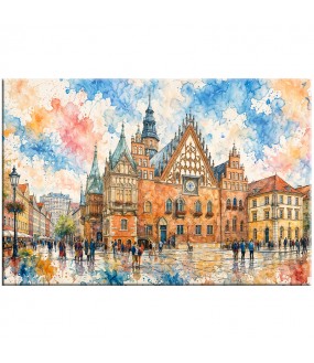Kolorowy Ratusz Wrocławski - obraz nr 10299