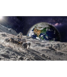 Astronauta na Księżycu - Fototapeta